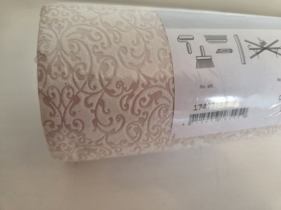 Rolo papel de parede INSPIRE motivos rosa e branco
