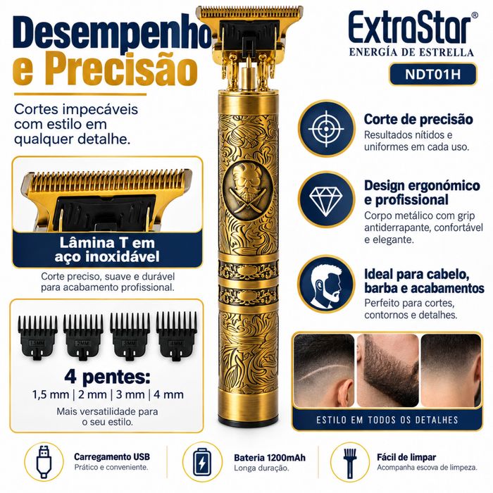 Máquina de Cortar Cabelo Profissional