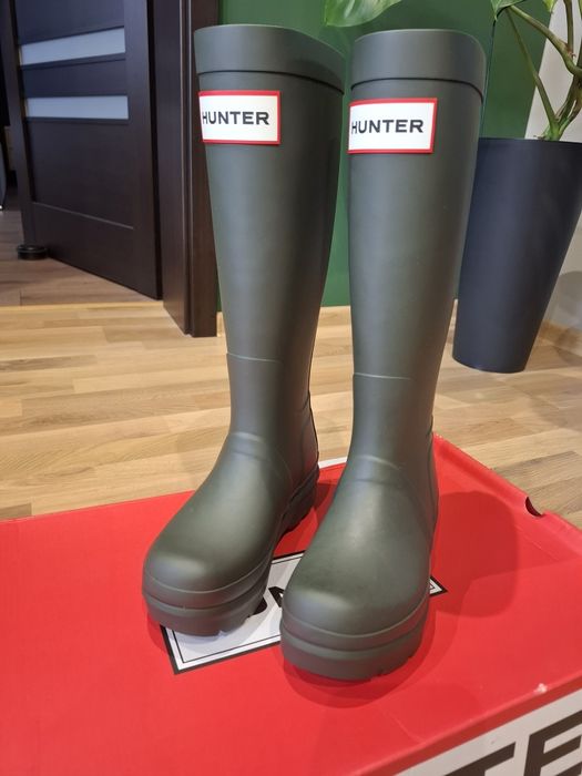 Kalosze hunter khaki Nowe