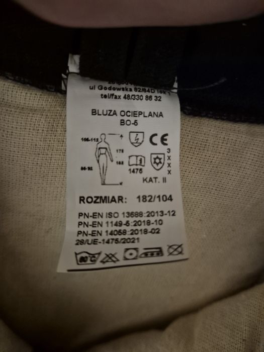 Bluza robocza ocieplana kufaja 182/104