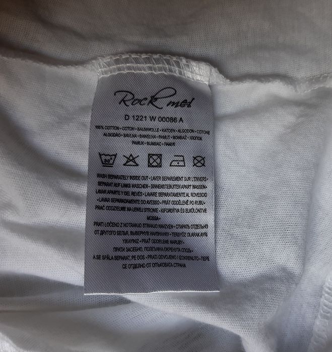 Biała bluzka tunika rock me rozmiar XL
