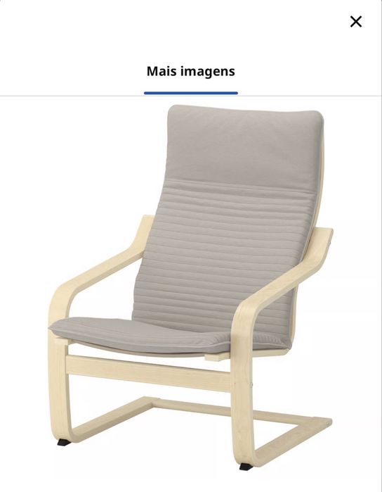 Poltrona Poang IKEA com suporte pes