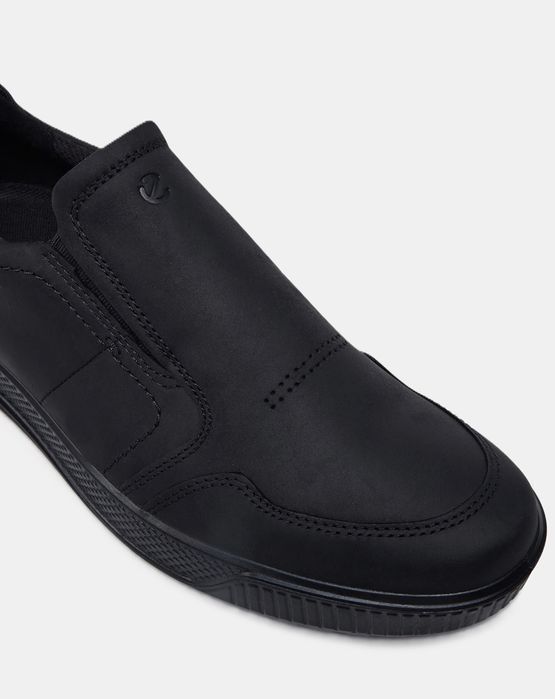 męskie sneakersy ECCO Byway Nubukowe wsuwane, Czarny, EU 42