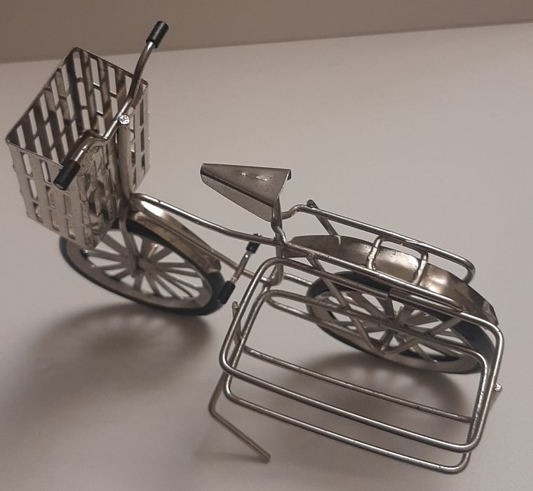 Dekoracja, rower, miniatura z PRL