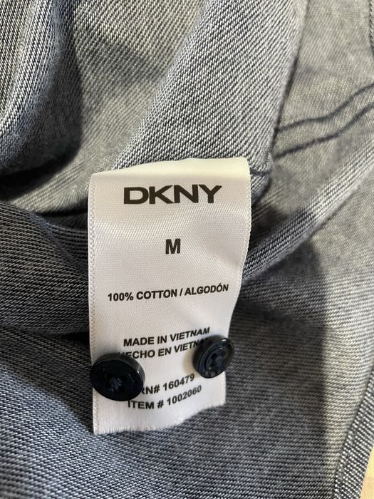 Koszula DKNY granatowa bawełniana