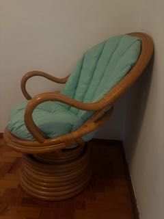 Cadeirão de Bambu Rotativo
