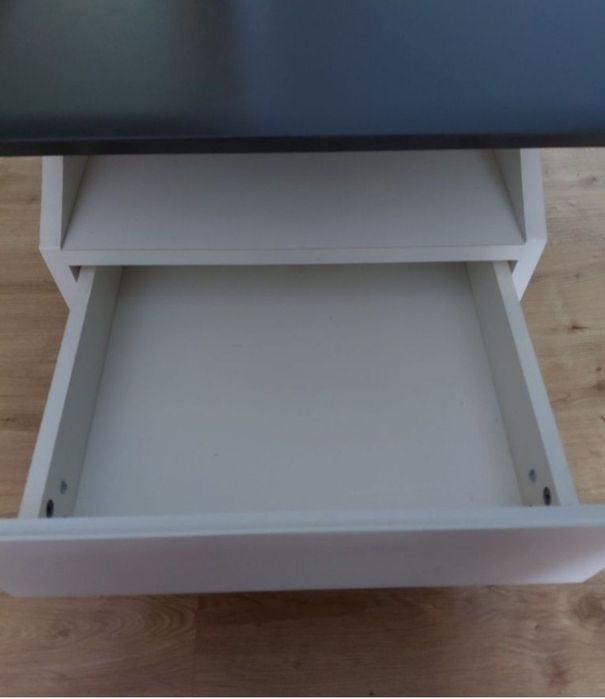 Biurko BRW grafitowo białe