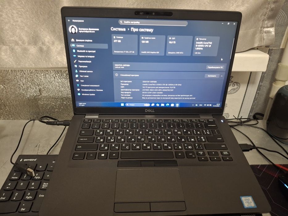 Продам ноутбук Dell Latitude 5400 14" IPS Intel Core i5-8365U 16GB NVM