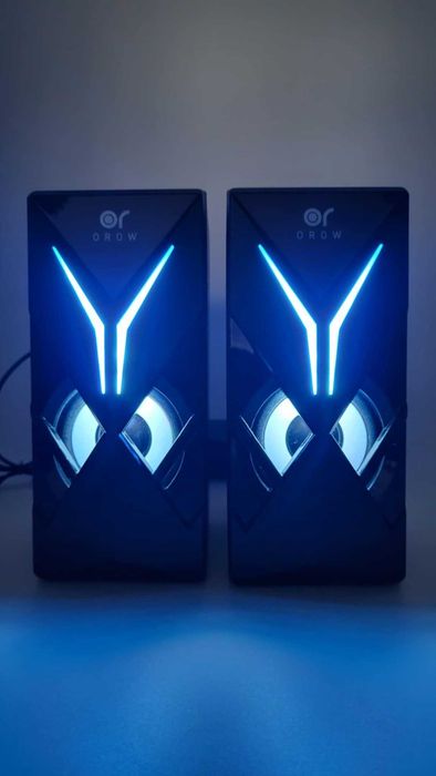 OROW głośnik komputerowy RGB, 10 W zasilany przez USB jack 3,5mm