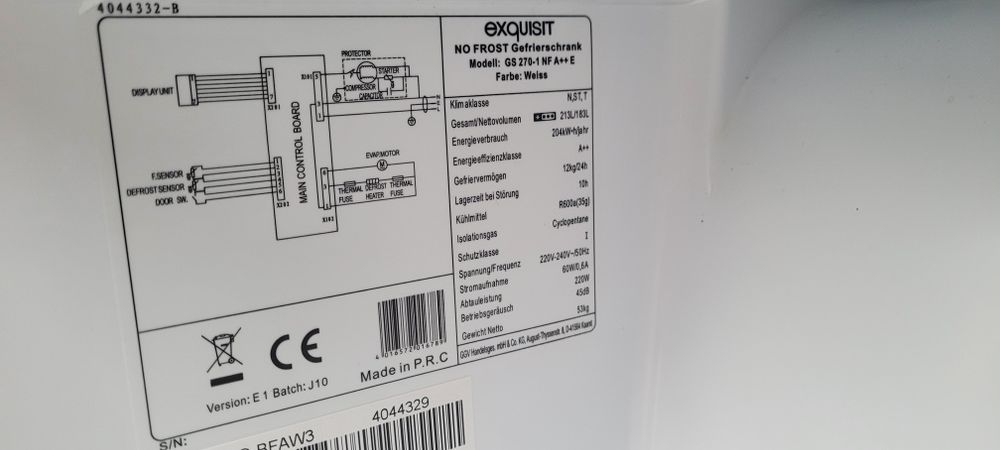 Zamrażarka exquisit no frost 6 szuflad 213 litrów