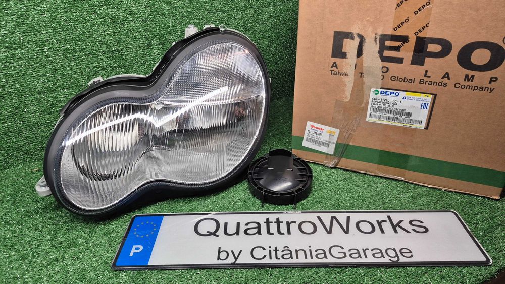 Otica Farol Esquerdo Mercedes Classe C W203 de 2000 a 2011 Ref. 440-1124L-LD-E NOVO DEPO