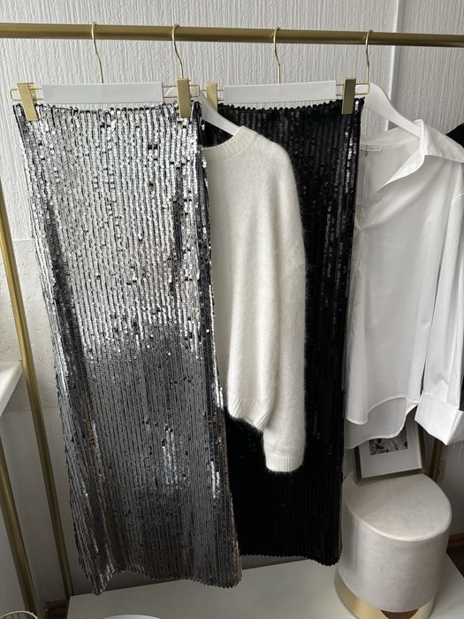 Максі спідниця в блискітки, паєтки Lumina