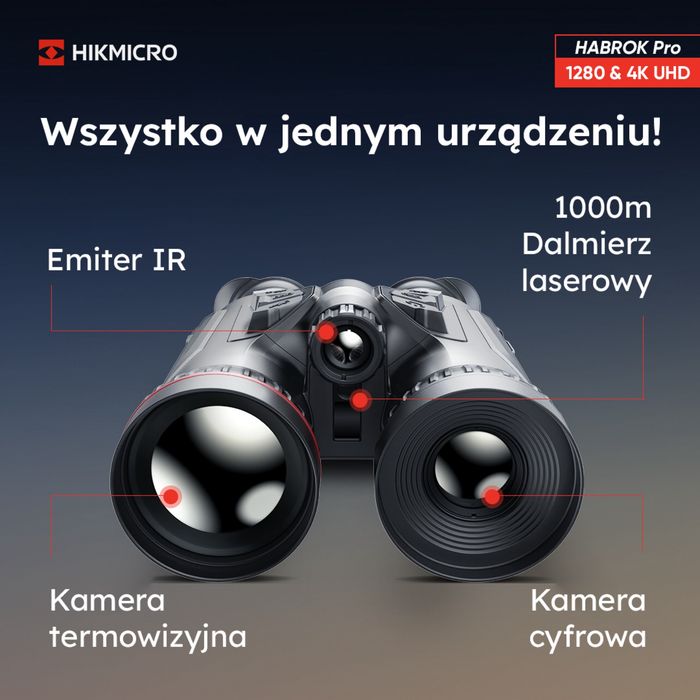 Lornetka termowizyjna HIKMICRO Habrok Pro HX60L LRF 850 nm