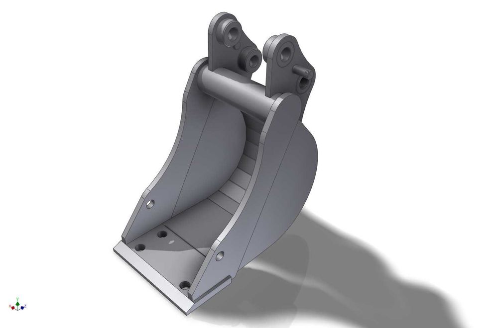 Łyżka kopiąca 20cm pasująca do mini koparki JCB 8014/8015/8016/8018/17