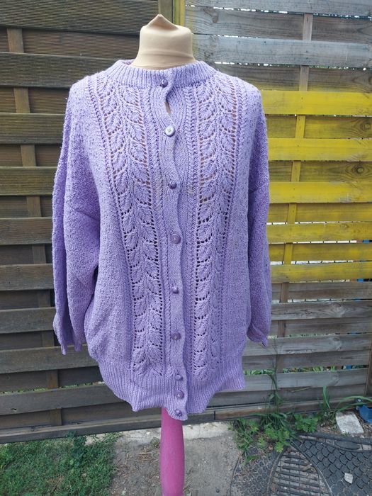 Sweter z ażurami damski rozmiar 2XL/3XL