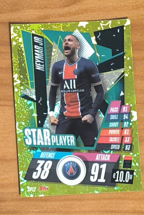 Carta Topps Match Attax Neymar Jr Starplayer
