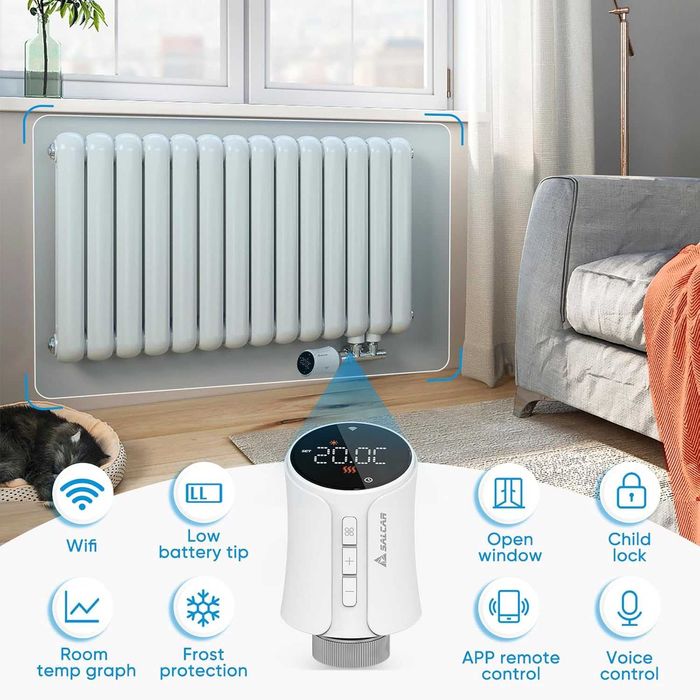 SALCAR Inteligentny termostat grzejnikowy wifi