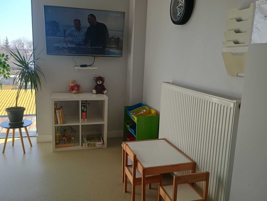 Gabinet dla psychologa, logopedy z poczekalnią dla dzieci.
