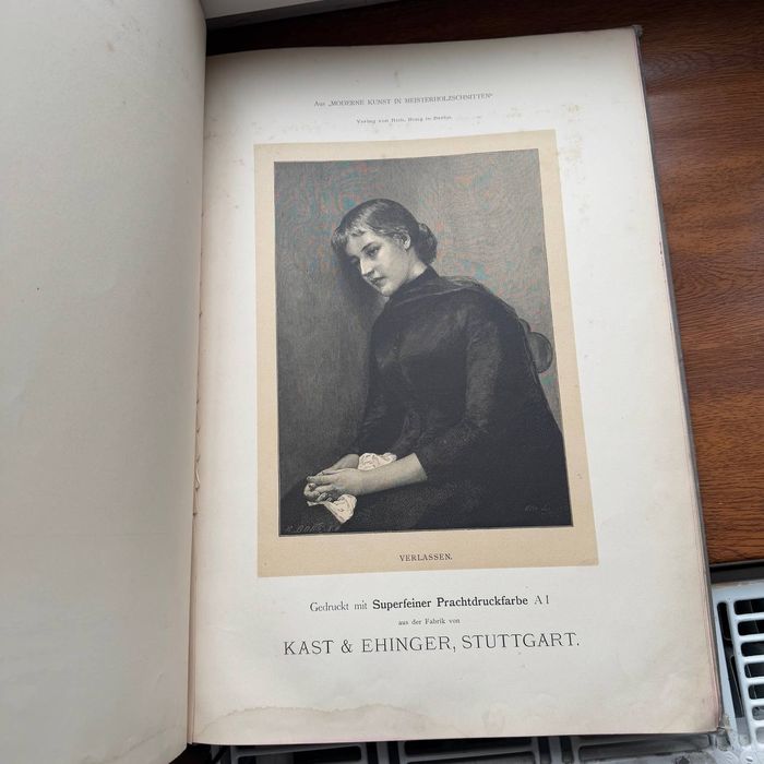 Antyczna Książka o Malarstwie Rast & Ehinger Stuttgart