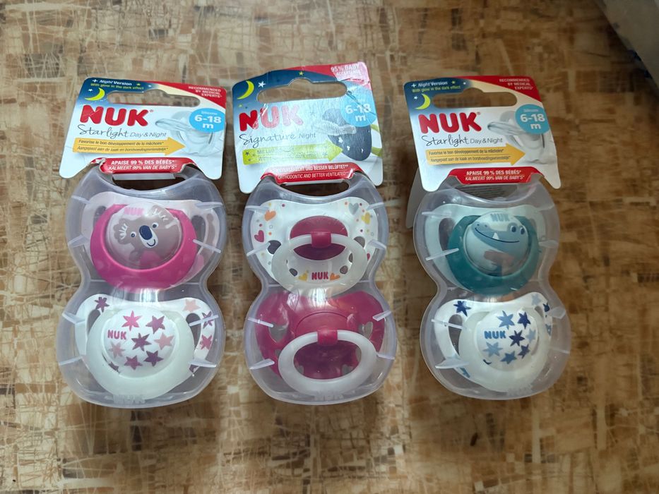 Новые дурники Nuk пустышки нові пустушки 0-6 6-18 18-36 месяца