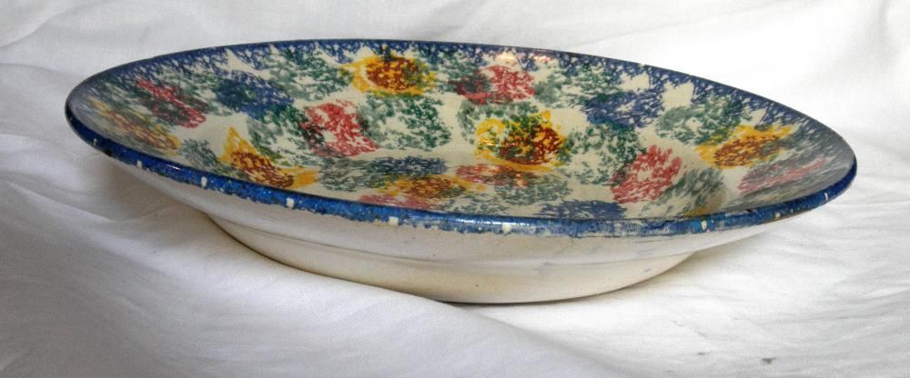 Prato Redondo Português Policromado Séc XIX