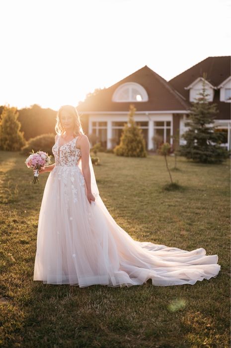 Suknia ślubna projektu Patrycji Pardyki