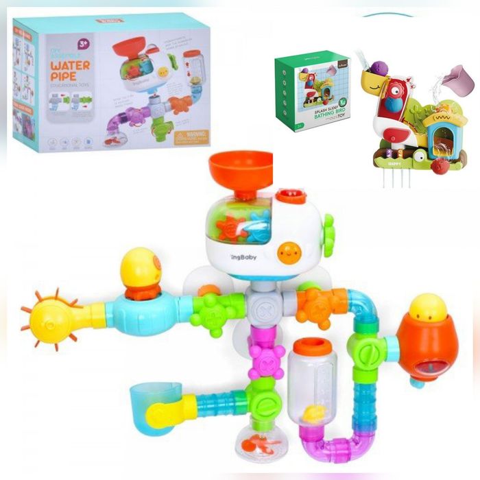 Іграшка для купання Папуга, для ванної Водоспад,батискаф, гра для води