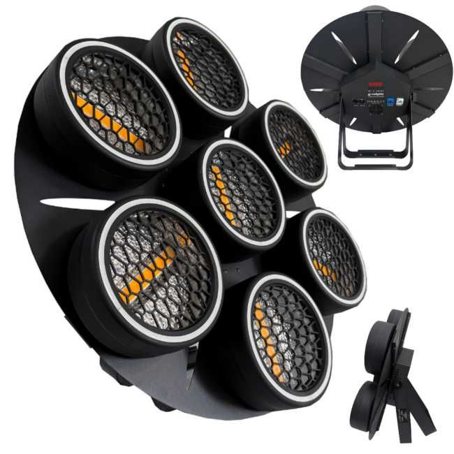 EVOLIGHTS LUMEN 7 RING 7x30W WW 224x0,5W/31x0,2W lampa sceniczna retro