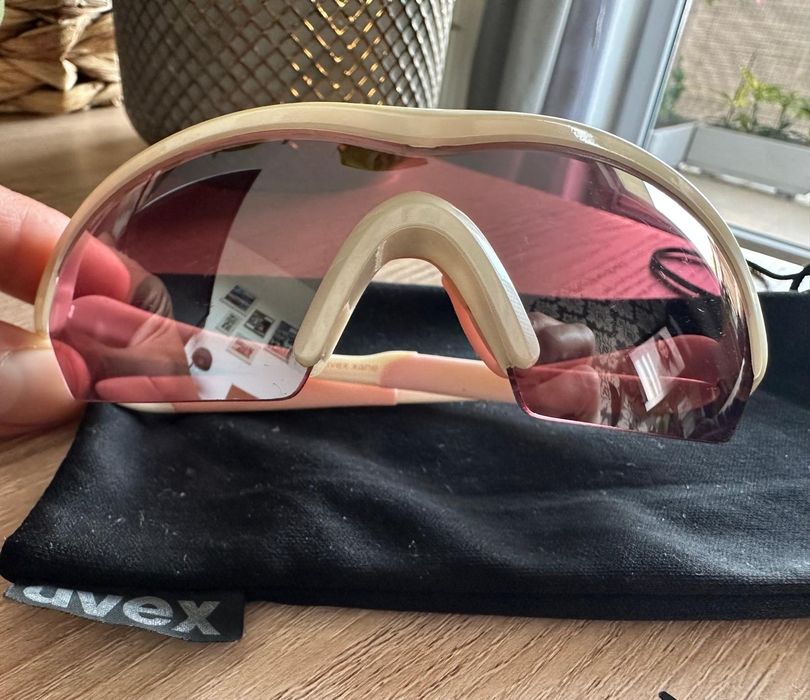OKULARY SPORTOWE UVEX XANE białe rowerowe biegowe trekingowe