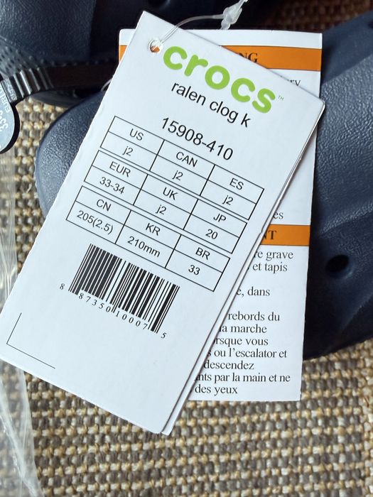 Klapki crocs dzieciece