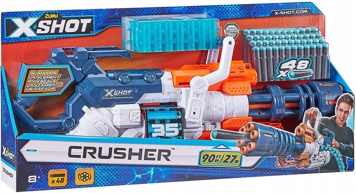 X-shot Karabin Crusher Minigun + 30 Strzałek Nerf