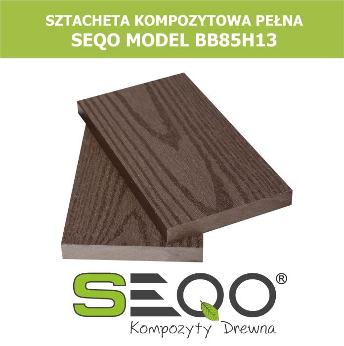 Sztacheta kompozytowa PEŁNA 85x13 SEQO Standard