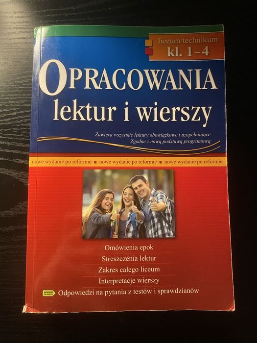 GREG. Opracowania lektur i wierszy. Liceum/technikum kl. 1 - 4.