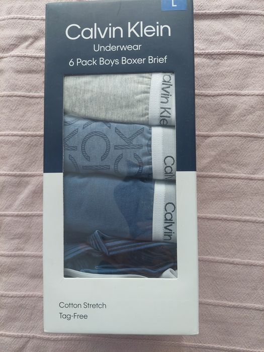 Bokserki Calvin Klein chłopięce rozm.L 6 szt
