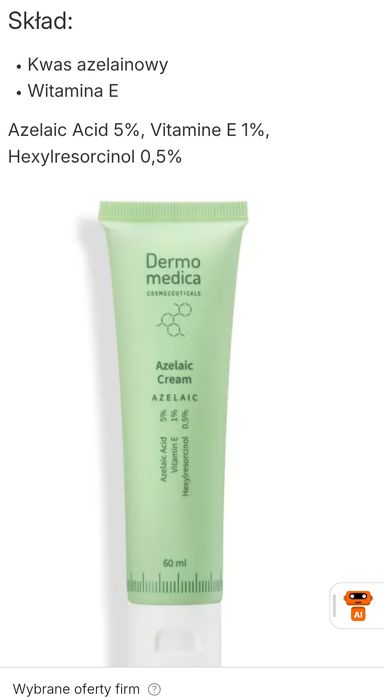 Dermomedica azelaic krem z kwasem azelainowym