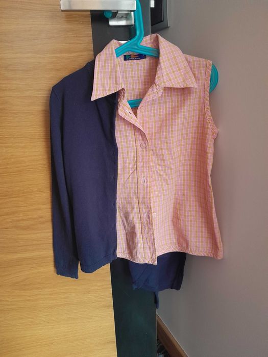Blusa da marca cenoura + casaco da vertbaudet  7-8 anos