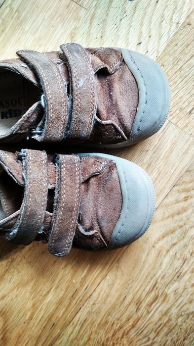 Brązowe buty wiosenne ze skóry Lasocki 25