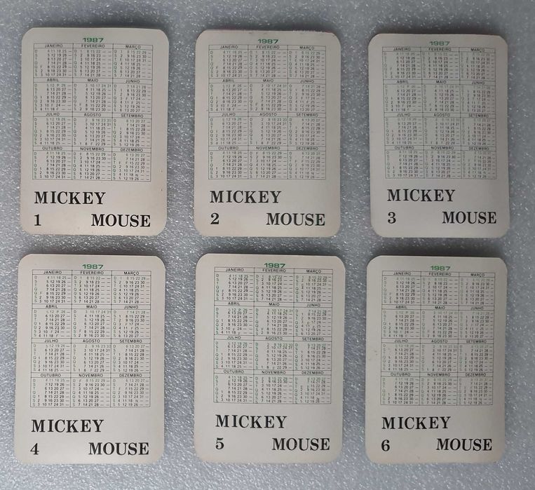 6 Calendários com capas da revista Mickey
