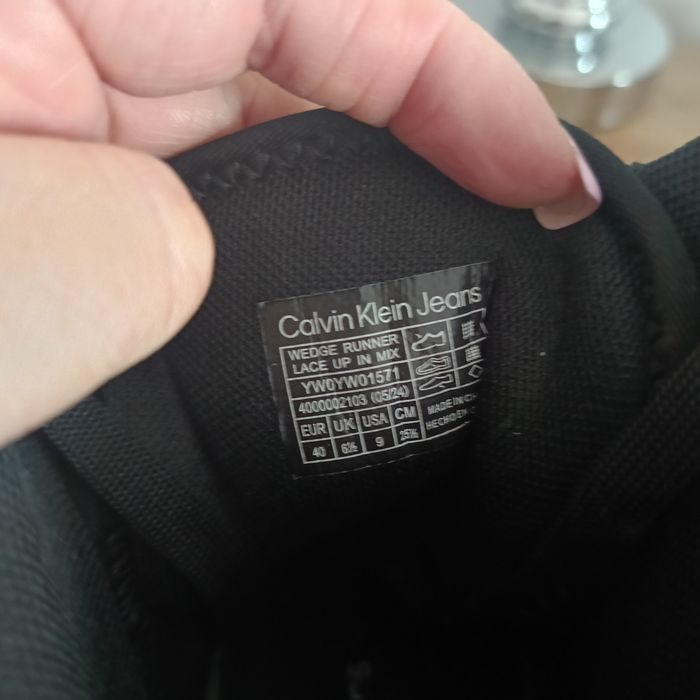 Botki Calvin Klein sneakersy 40 platforma