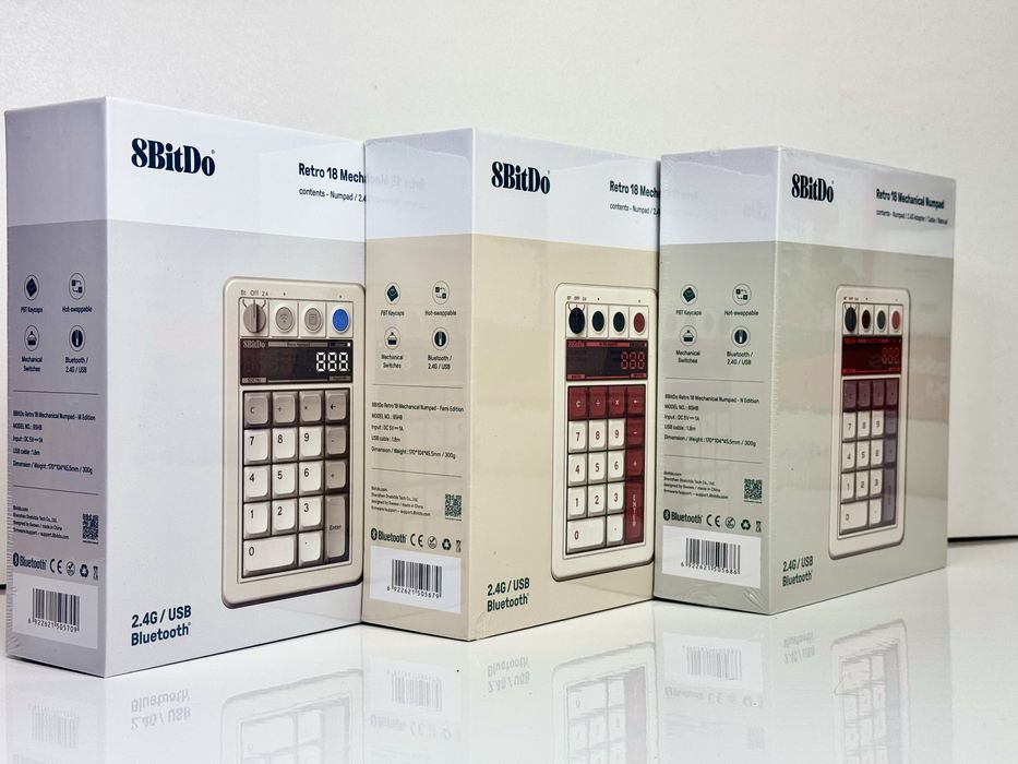 Механічна цифрова клавіатура калькулятор 8BitDo Retro 18 Bluetooth 2.4