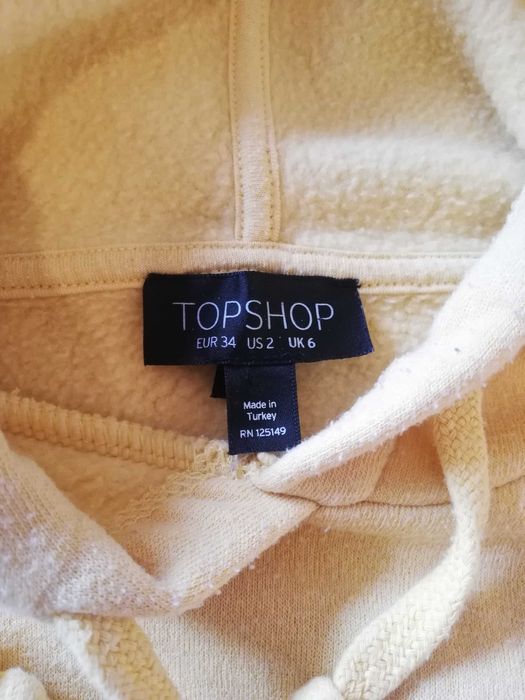 Bluza dziewczęca z kapturem żółta TOP SHOP rozm 34