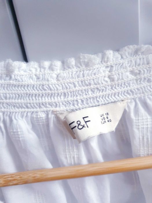 Biała bluzka koszula plumeti 40 42 oversize F&F
