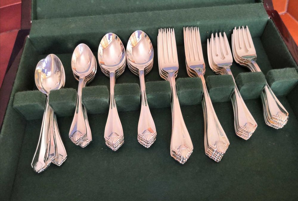 Faqueiro Americano Banhado a Prata