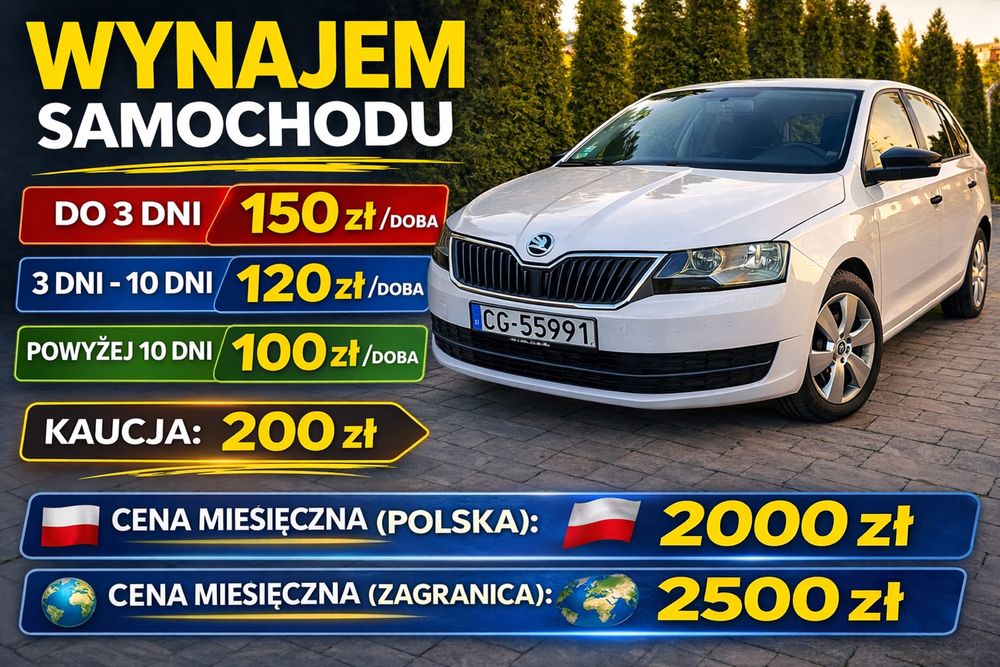 Wynajem Aut osobowych 24 H.