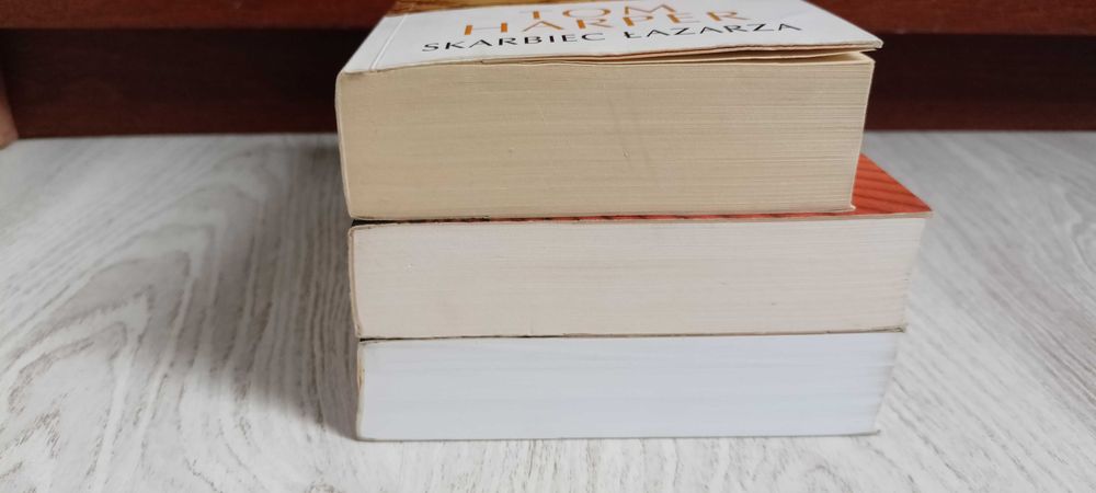 3x Wilbur Smith Złoty Lis + Pieśń Słonia + Tom Harper Skarbiec Łazarza