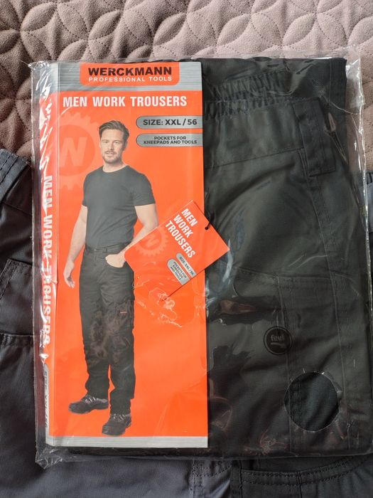 Nowe spodnie robocze 3 w cenie 2 werckmann ze sklepu Action  2sztuki 2xl + 1 sztuka xl