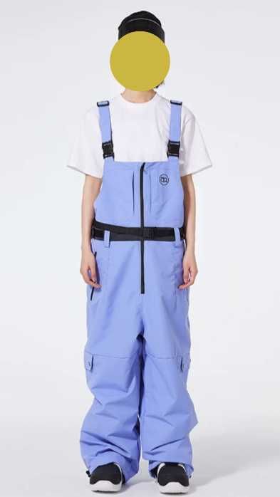 Dwuczęściowy strój snowboardowy, kurtka+spodnie, szerokie, młodzieżowe