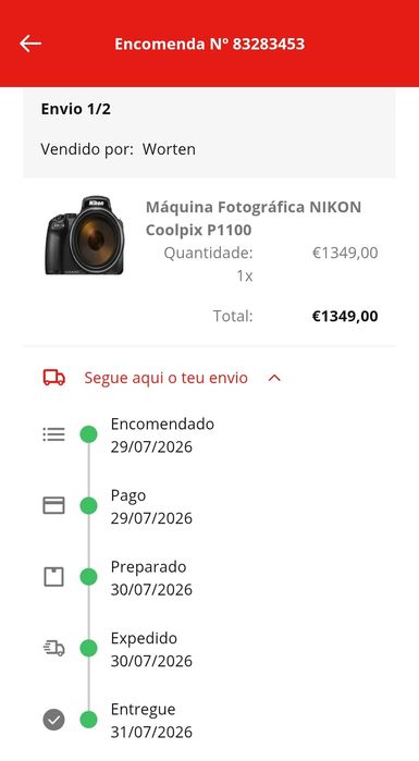 Máquina  fotográfica/filmar Nikkon p1100 Nova