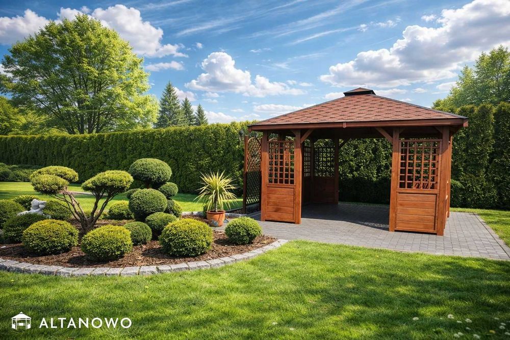 Altana ogrodowa drewniana 3x3 altany nowoczesna producent transport