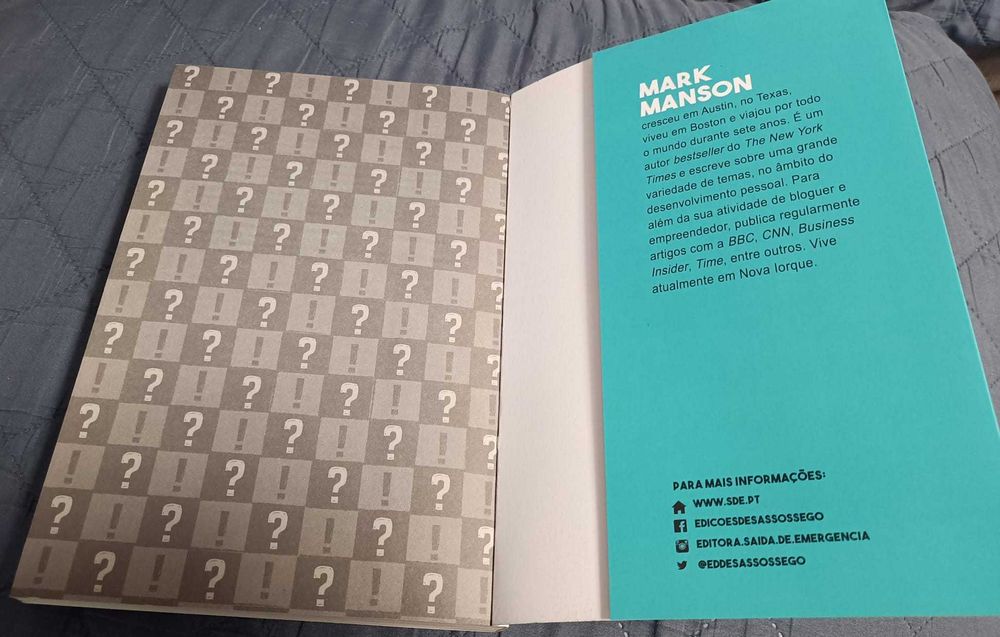 "Está Tudo F*dido", Mark Manson